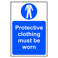 Protective Clothing Must Be Worn Sign - RPVC, 200 X 300mm